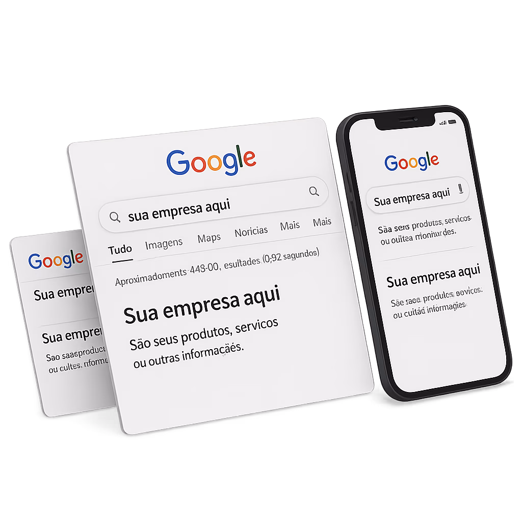 Screens showing phone, tablet and desktop views of our website